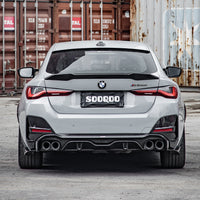 SOOQOO Carbon Diffuser voor BMW 4 Serie Gran Coupe G26 (dubbele uitlaat)