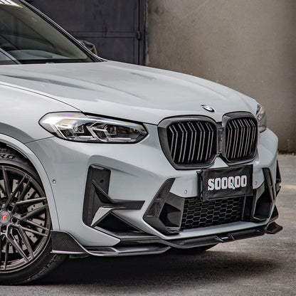 SOOQOO V1 Carbon Front Splitter voor BMW X3 M F97 (LCI)