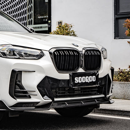 SOOQOO V1 Carbon Front Splitter voor BMW X3 / X4 G01, G02 (LCI)