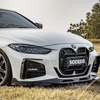SOOQOO Carbon Front Splitter voor BMW 4 Serie / 4 Serie Cabrio G22, G23