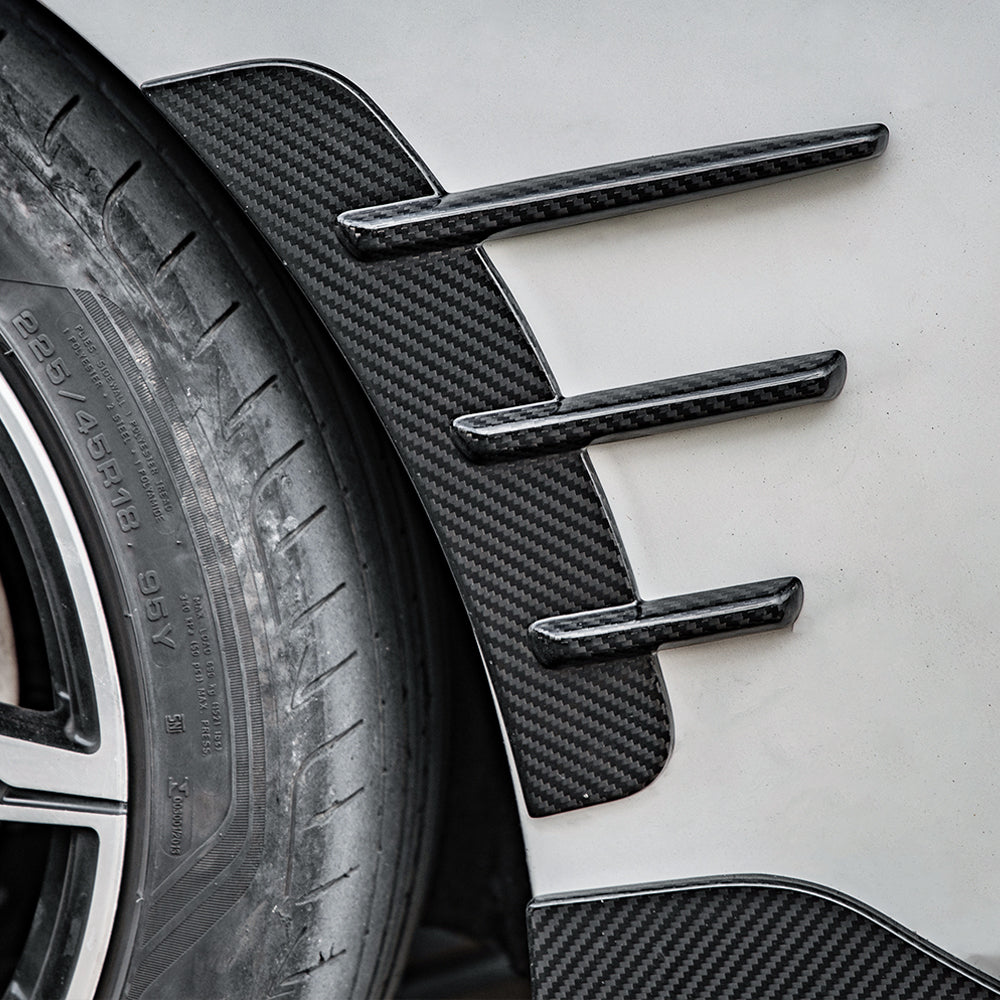 SOOQOO Carbon Wielkast Trims voor BMW 4 Serie / 4 Serie Cabrio G22, G23 (achter)