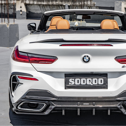 SOOQOO Carbon Vents voor BMW 8 Serie Cabrio / 8 Serie Coupe / 8 Serie Gran Coupe G14, G15, G16 (achterbumper)