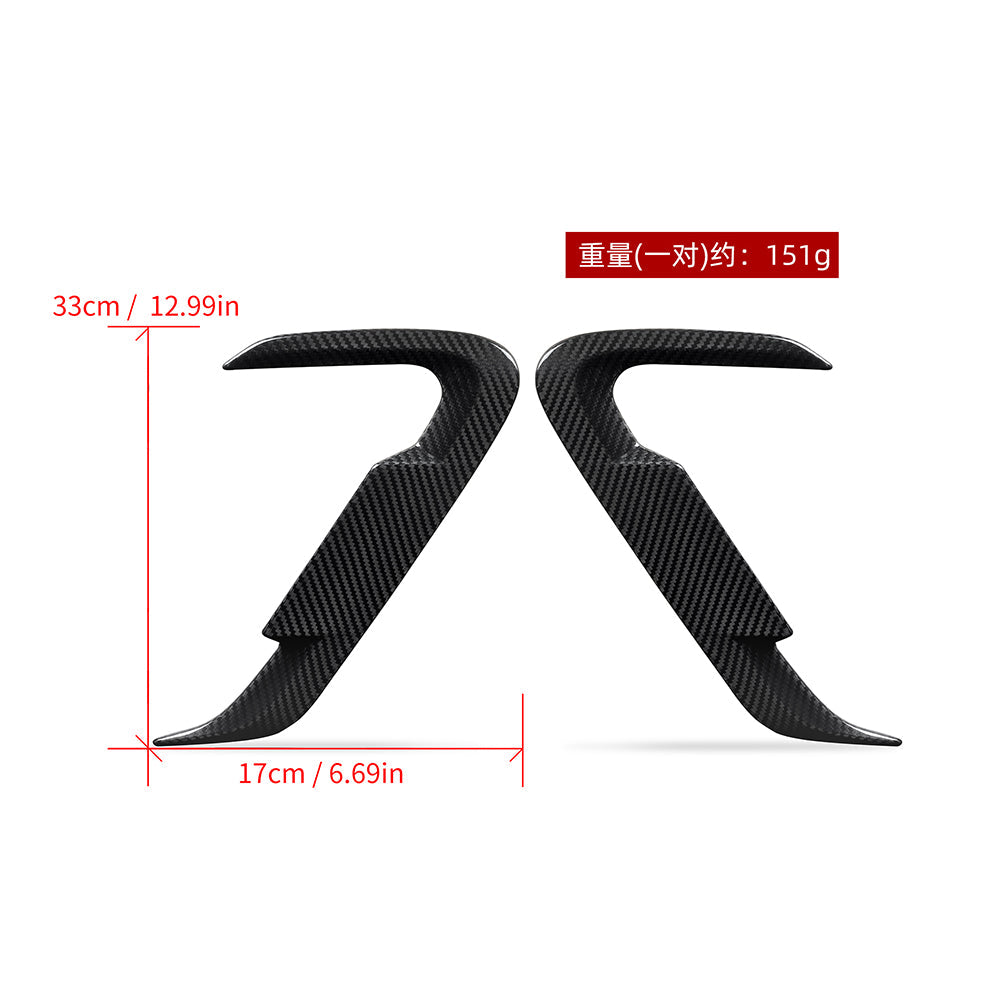 SOOQOO Carbon Spatborden voor BMW X3 / X4 / iX3 G01, G02, G08 (LCI, trim)