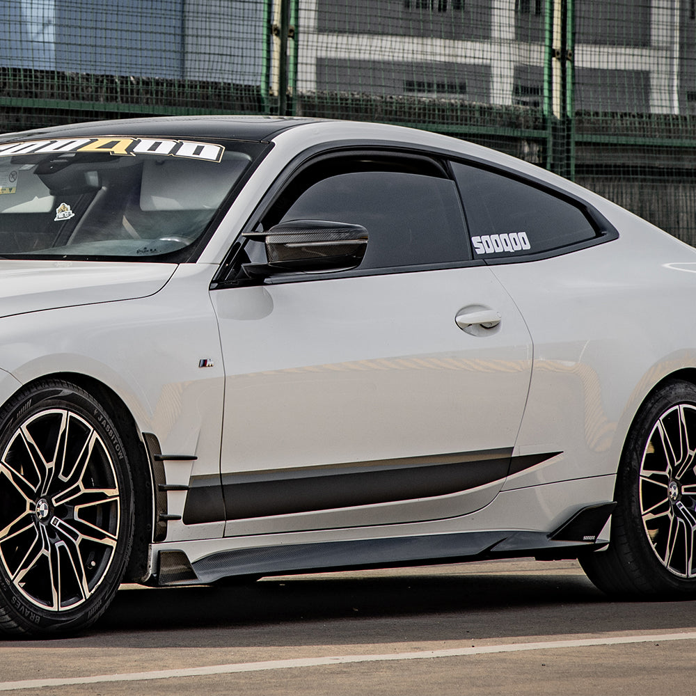 SOOQOO Carbon Side Skirts voor BMW 4 Serie / 4 Serie Cabrio G22, G23