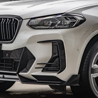 SOOQOO Carbon Vents voor BMW X3 / X4 / iX3 G01, G02, G08 (LCI, voorbumper)