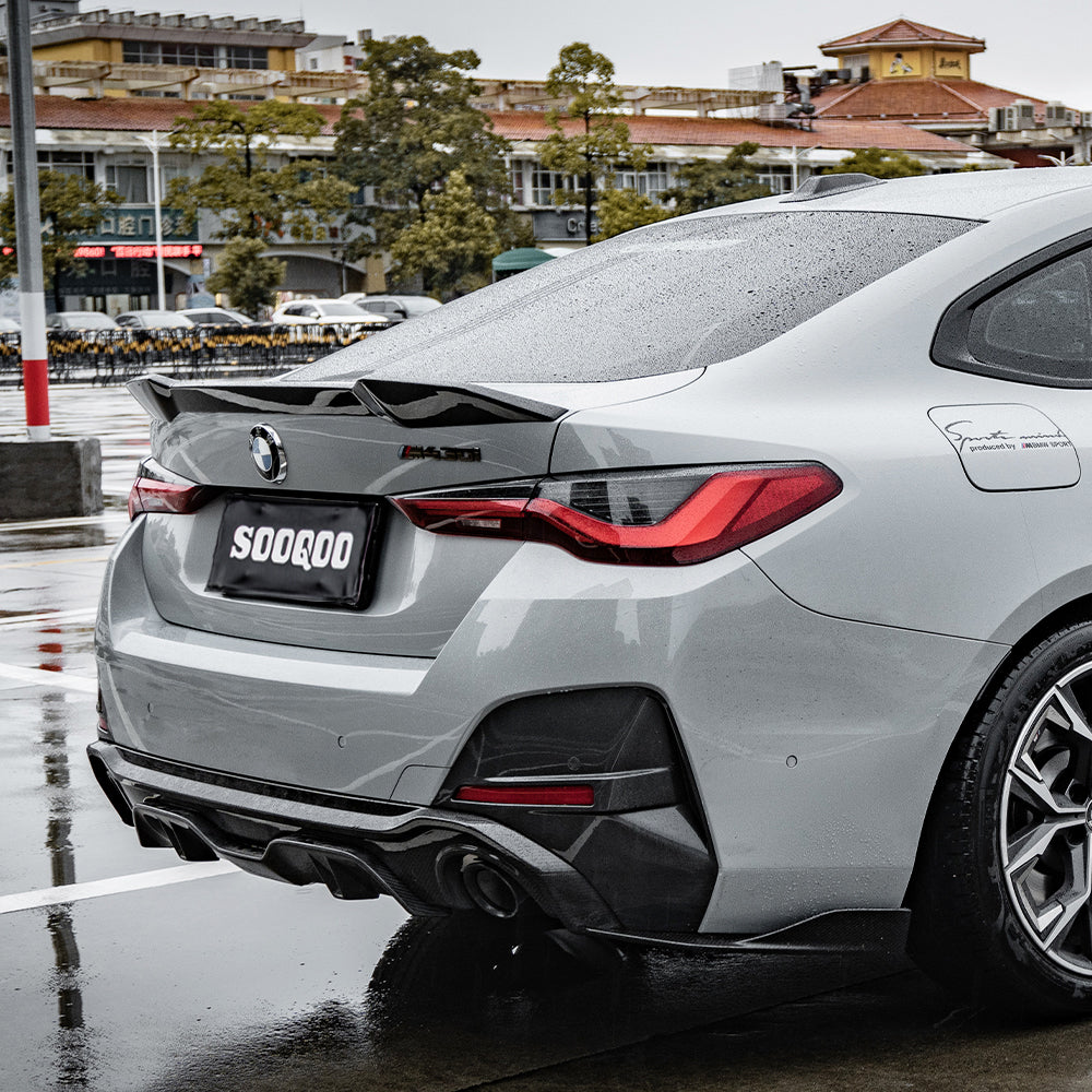 SOOQOO Carbon Diffuser voor BMW 4 Serie Gran Coupe G26 (enkele uitlaat)