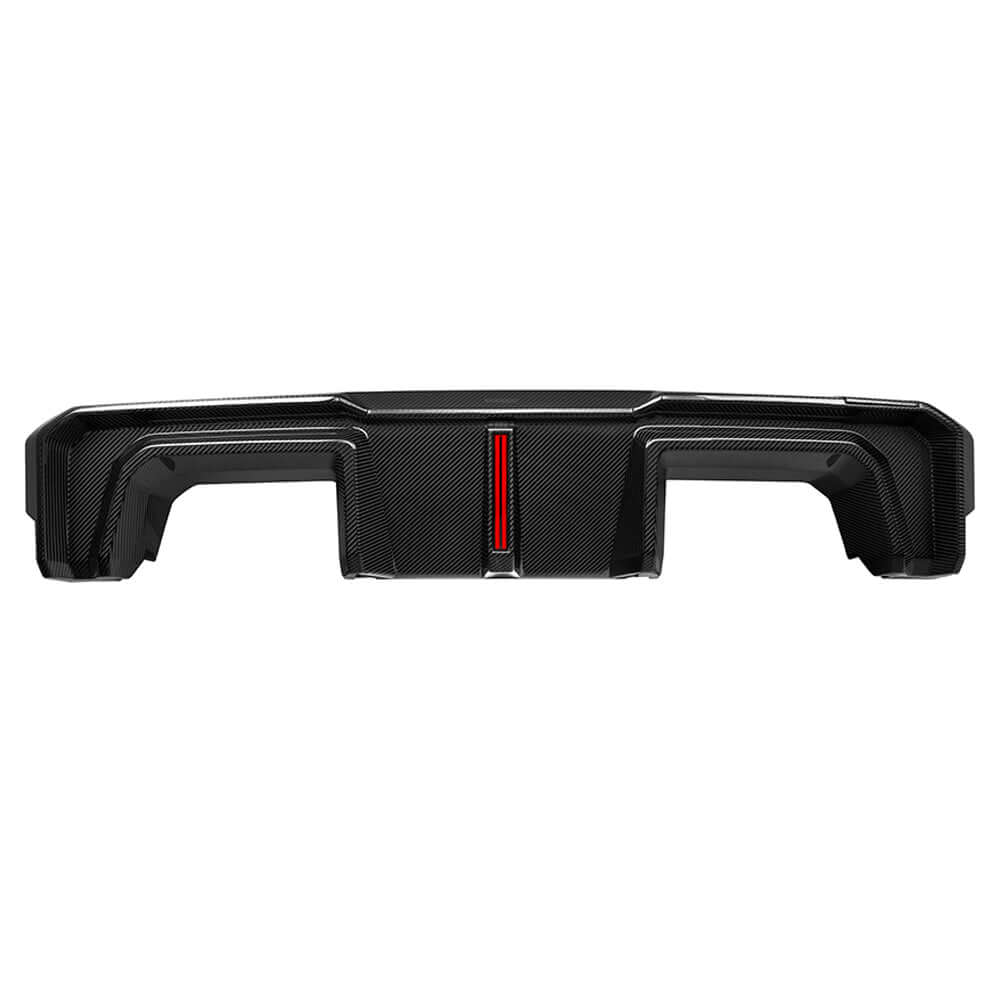 SOOQOO V2 Carbon Diffuser voor BMW M3 / M3 Touring G80, G81 (met remlicht)
