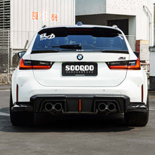SOOQOO V2 Carbon Diffuser voor BMW M3 / M3 Touring G80, G81 (met remlicht)