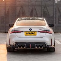 SOOQOO V2 Carbon Diffuser voor BMW M4 / M4 Cabrio G82, G83 (met remlicht)