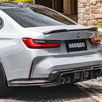 SOOQOO V1 Carbon Diffuser voor BMW M3 / M3 Touring G80, G81 (met remlicht)