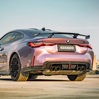 SOOQOO V1 Carbon Diffuser voor BMW M4 / M4 Cabrio G82, G83 (met remlicht)