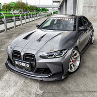 SOOQOO V2 Carbon Front Splitter voor BMW M3 / M3 Touring / M4 / M4 Cabrio G80, G81, G82, G83