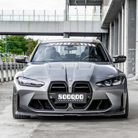 SOOQOO V2 Carbon Front Splitter voor BMW M3 / M3 Touring / M4 / M4 Cabrio G80, G81, G82, G83