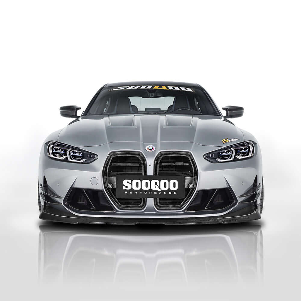 SOOQOO V2 Carbon Front Splitter voor BMW M3 / M3 Touring / M4 / M4 Cabrio G80, G81, G82, G83