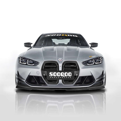 SOOQOO V2 Carbon Front Splitter voor BMW M3 / M3 Touring / M4 / M4 Cabrio G80, G81, G82, G83