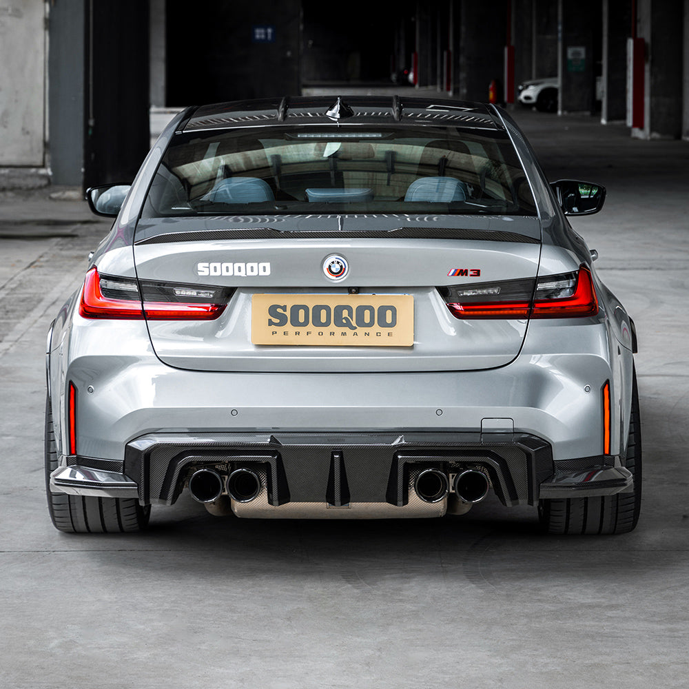 SOOQOO V2 Carbon Diffuser voor BMW M3 / M3 Touring G80, G81