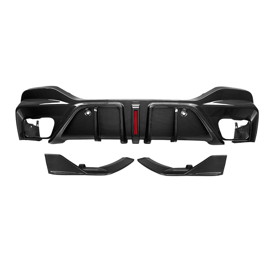 SOOQOO Carbon Diffuser voor BMW X6 G06 (met remlicht)