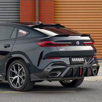 SOOQOO Carbon Diffuser voor BMW X6 G06 (met remlicht)