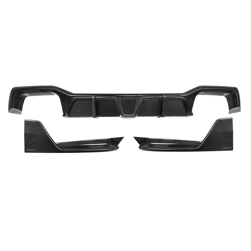 SOOQOO Carbon Diffuser voor BMW X4 G02 (LCI, met remlicht)