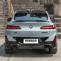 SOOQOO Carbon Diffuser voor BMW X4 G02 (LCI, met remlicht)