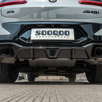 SOOQOO Carbon Diffuser voor BMW X4 G02 (LCI, met remlicht)