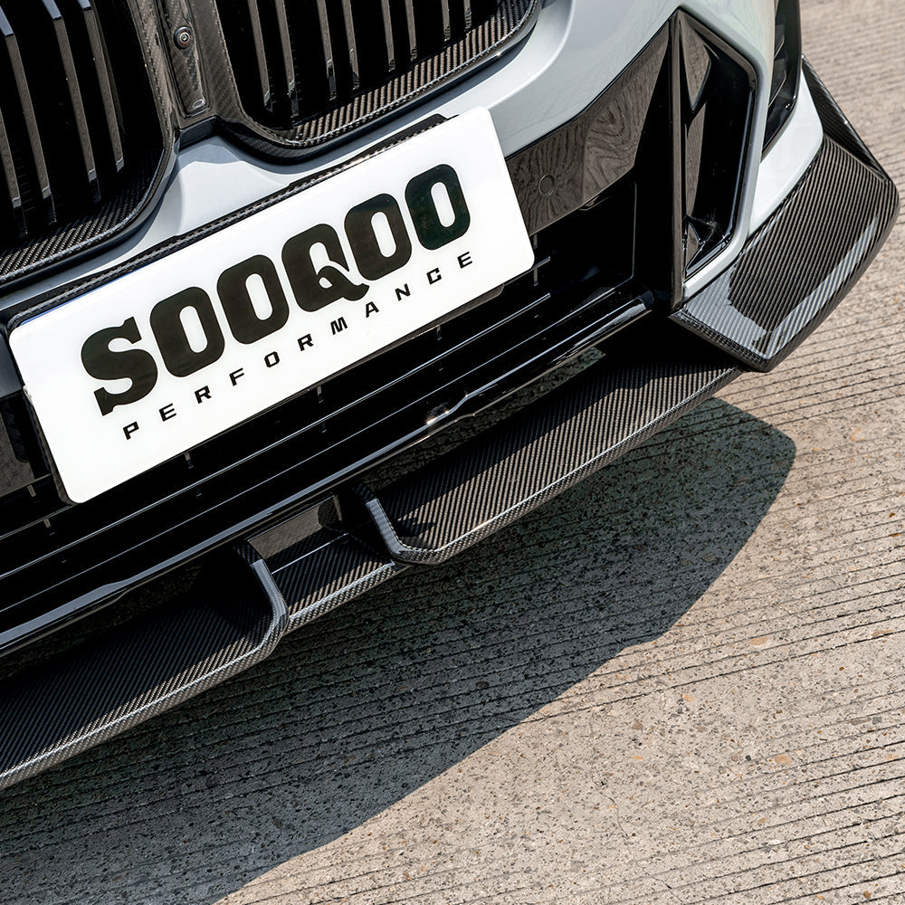 SOOQOO V2 Carbon Front Splitter voor BMW X3 / X4 G01, G02 (LCI)