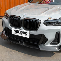 SOOQOO V2 Carbon Front Splitter voor BMW X3 / X4 G01, G02 (LCI)