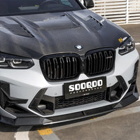 SOOQOO V2 Carbon Front Splitter voor BMW X3 M / X4 M F97, F98 (LCI)