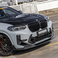 SOOQOO V2 Carbon Front Splitter voor BMW X3 M / X4 M F97, F98 (LCI)
