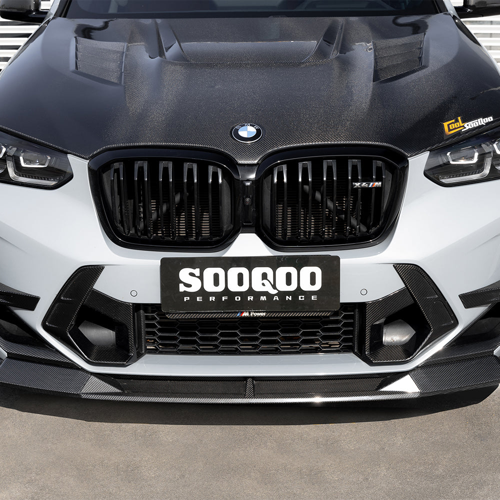 SOOQOO V2 Carbon Front Splitter voor BMW X3 M / X4 M F97, F98 (LCI)