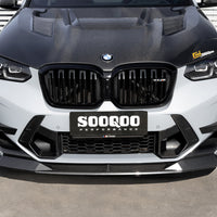 SOOQOO V2 Carbon Front Splitter voor BMW X3 M / X4 M F97, F98 (LCI)