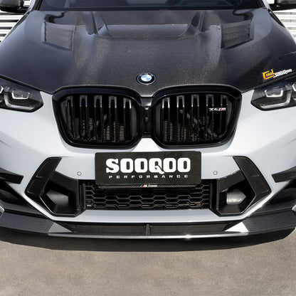 SOOQOO V2 Carbon Front Splitter voor BMW X3 M / X4 M F97, F98 (LCI)