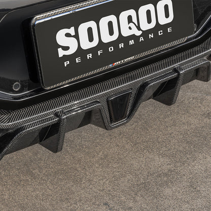 SOOQOO Carbon Diffuser voor BMW X4 M F98 (LCI, met remlicht)