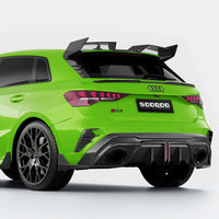 SOOQOO Carbon Diffuser voor Audi RS3 8Y (LCI)
