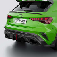 SOOQOO Carbon Diffuser voor Audi RS3 8Y (LCI)