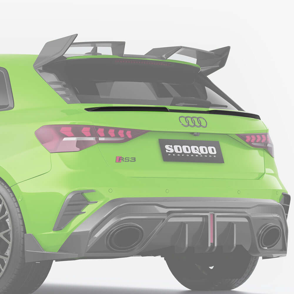 SOOQOO Carbon Spoiler voor Audi RS3 8Y (kofferbakspoiler)
