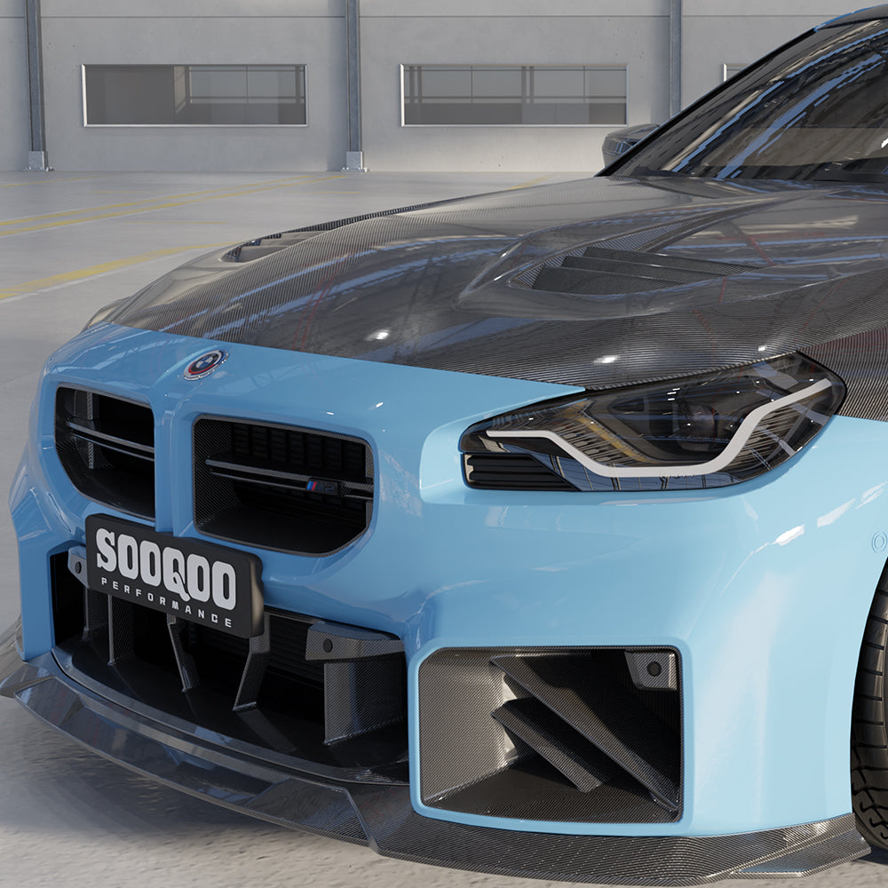 SOOQOO Carbon Motorkap voor BMW 2 Serie / M2 G42, G87 (met ventilatie)