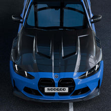 SOOQOO Carbon Motorkap voor BMW M3 / M3 Touring / M4 / M4 Cabrio G80, G81, G82, G83 (met ventilatie)