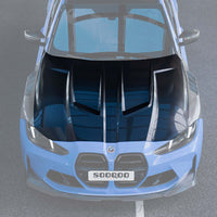 SOOQOO Carbon Motorkap voor BMW M3 / M3 Touring / M4 / M4 Cabrio G80, G81, G82, G83 (met ventilatie)