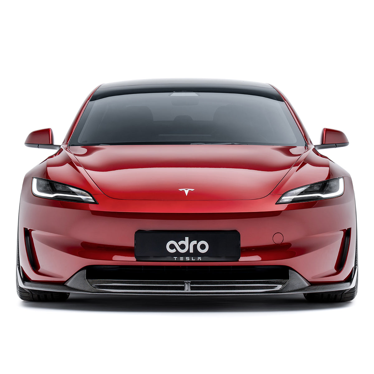 Adro Carbon Front Splitter voor Tesla Model 3 Highland Performance