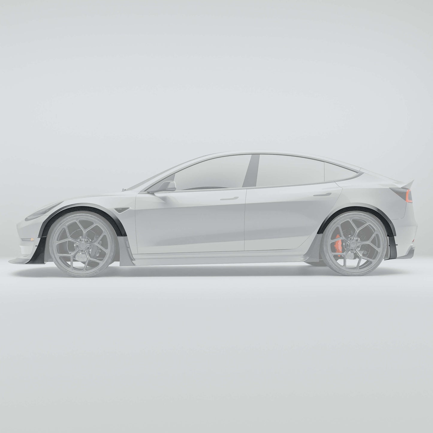 RevoZport Carbon Wielkast Trims voor Tesla Model 3