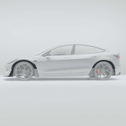 RevoZport Carbon Wielkast Trims voor Tesla Model 3