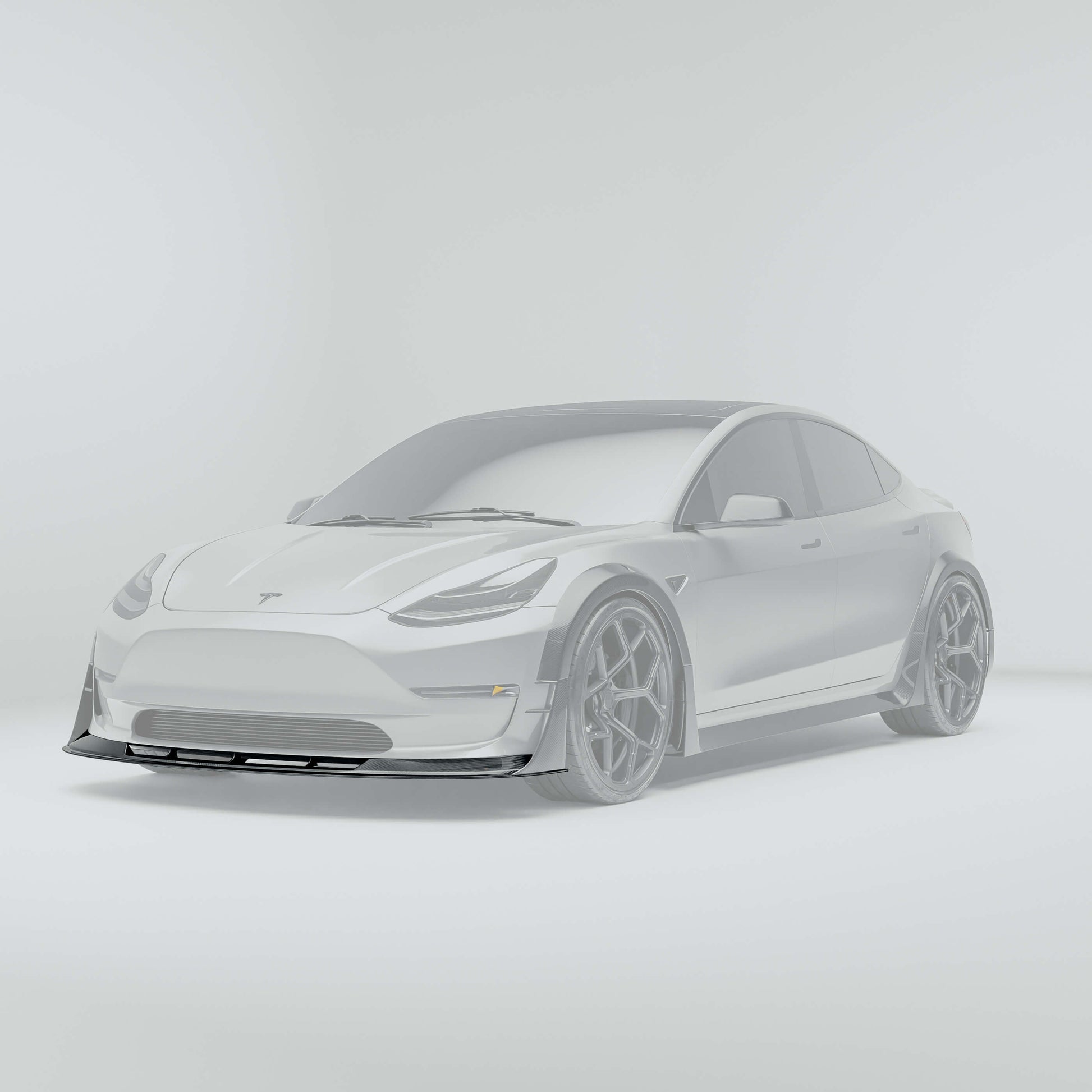 RevoZport Carbon Front Splitter voor Tesla Model 3