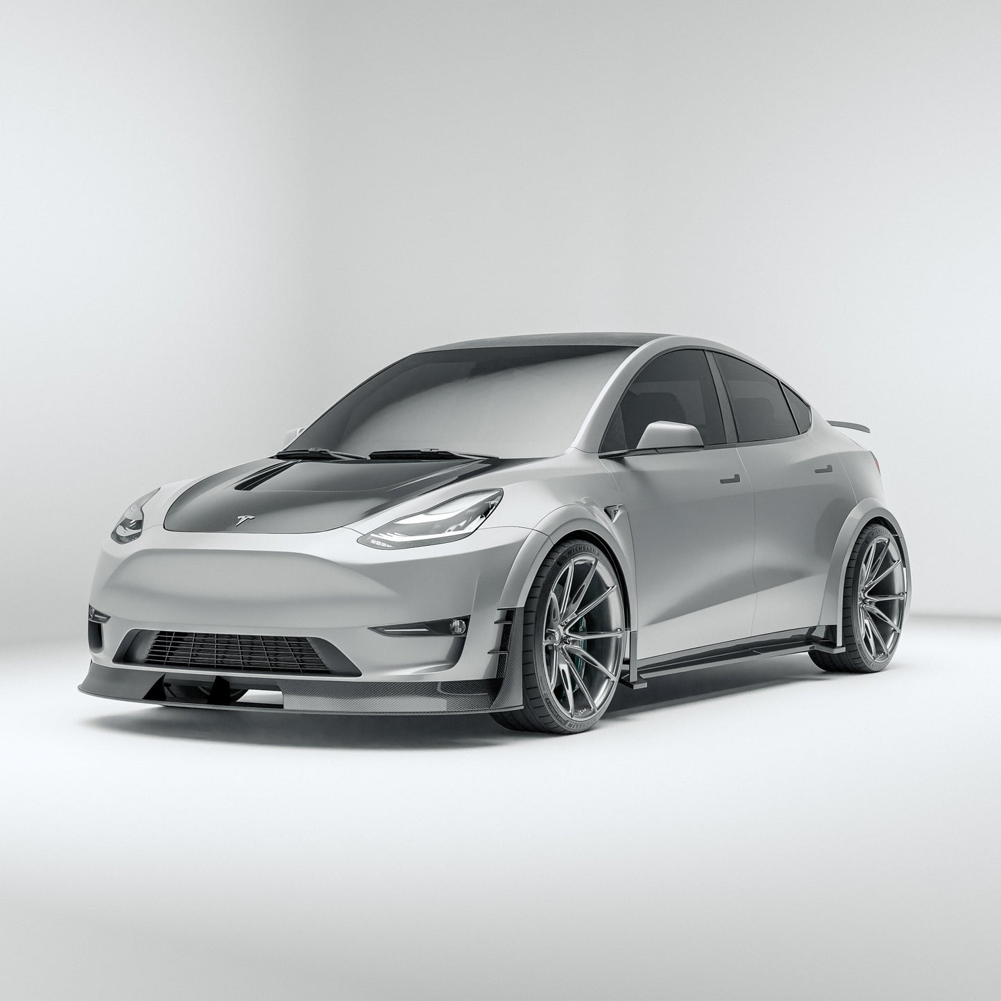 RevoZport Carbon Front Splitter voor Tesla Model Y