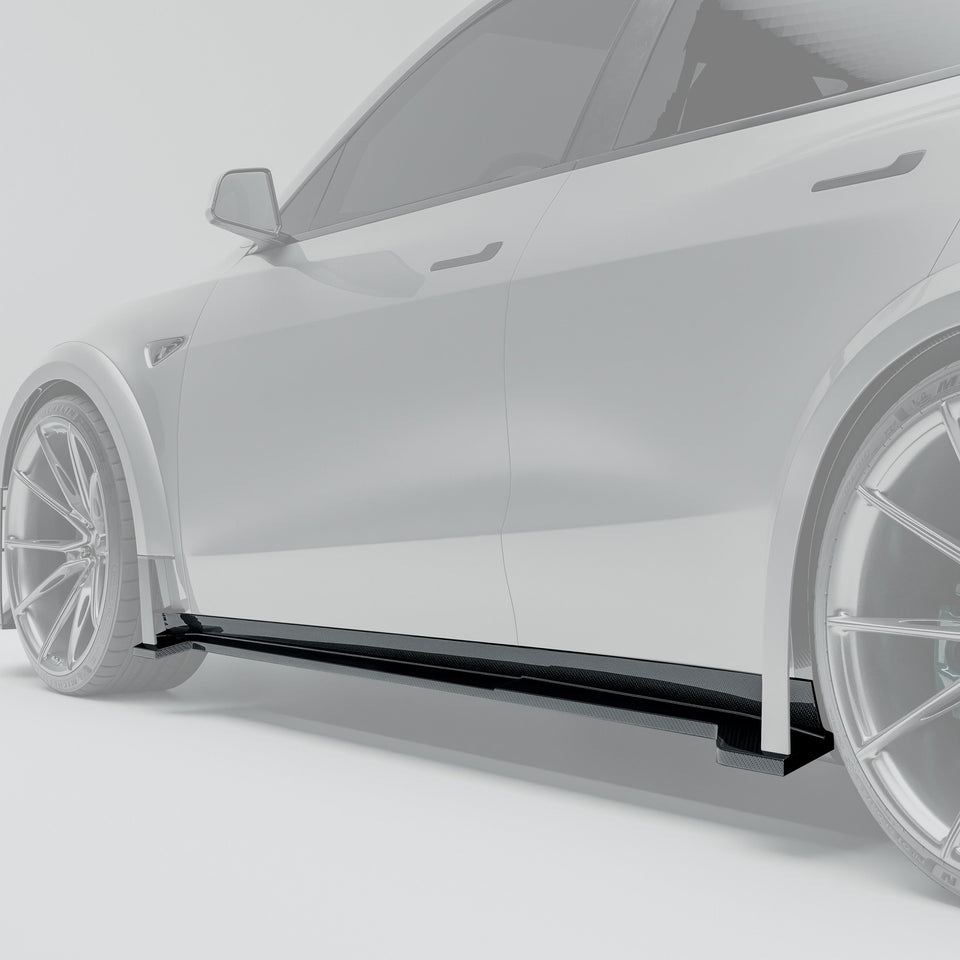 RevoZport Carbon Side Skirts voor Tesla Model Y