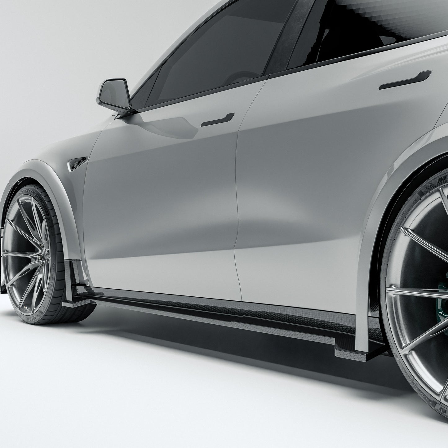 RevoZport Carbon Side Skirts voor Tesla Model Y