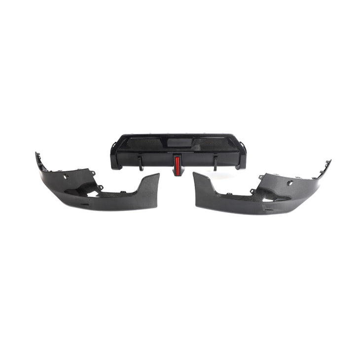 Carbon Diffuser 3-delig met rode accenten voor BMW 2 Serie / M2 G42 M-Sport