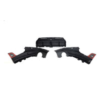 Carbon Diffuser 3-delig met rode accenten voor BMW 2 Serie / M2 G42 M-Sport