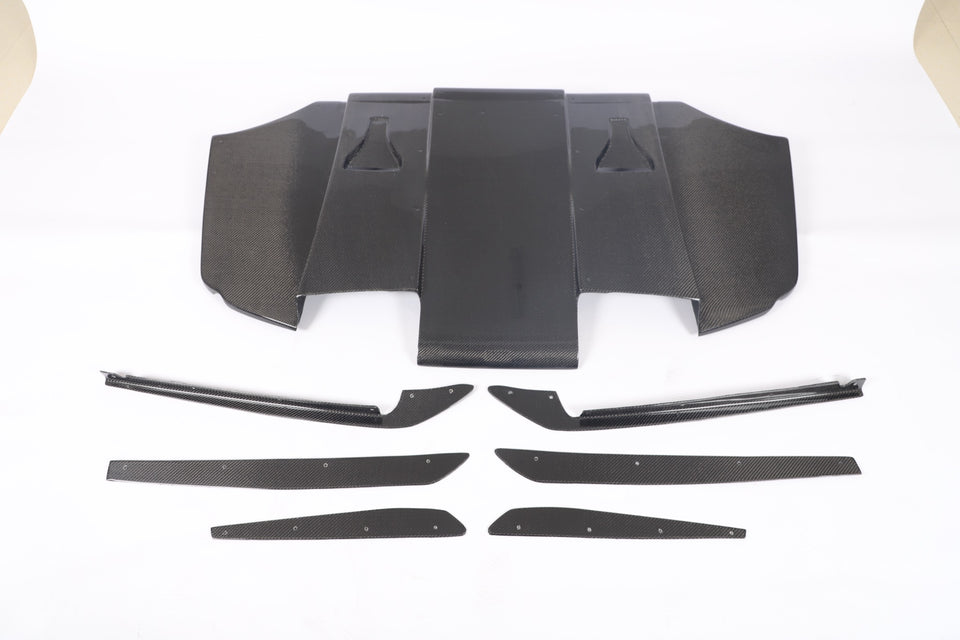 Carbon Diffuser met canards voor BMW 3 Serie / M3 E92