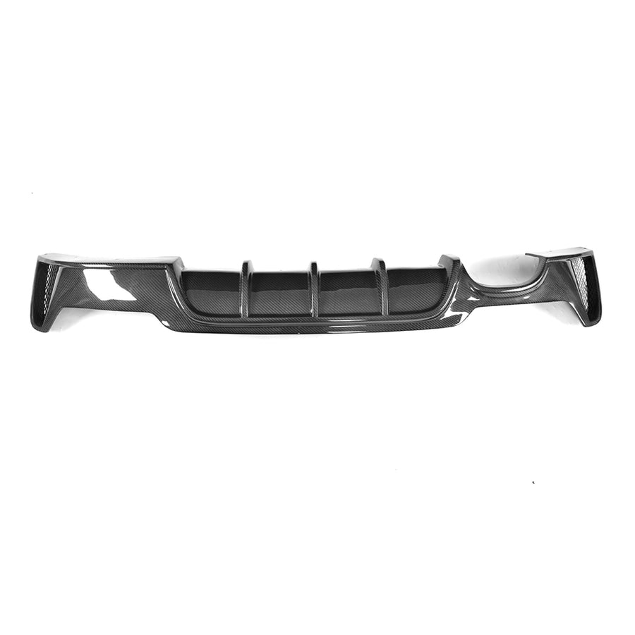 Carbon Diffuser met diepe vinnen voor BMW 4 Serie / M4 F32 M-Sport